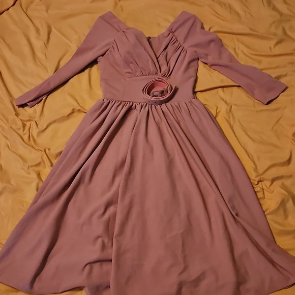 Vixen by Micheline Pitt Dusty Pink Starlett Dress. - Picture 2 of 6